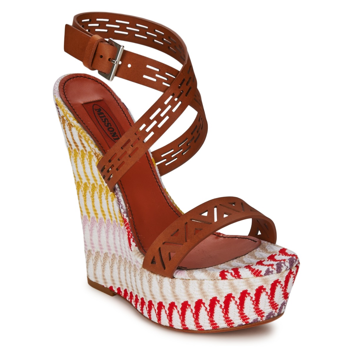 Παπούτσια Γυναίκα Σανδάλια / Πέδιλα Missoni XM015 Brown / Multicolour