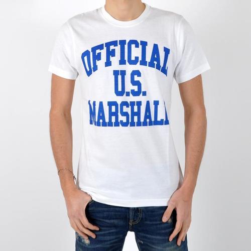 Υφασμάτινα Άνδρας T-shirt με κοντά μανίκια U.S Marshall 15489 Άσπρο