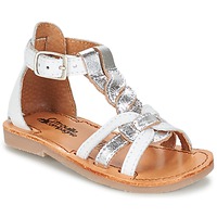 Παπούτσια Κορίτσι Σανδάλια / Πέδιλα Citrouille et Compagnie GITANOLO Άσπρο / Silver