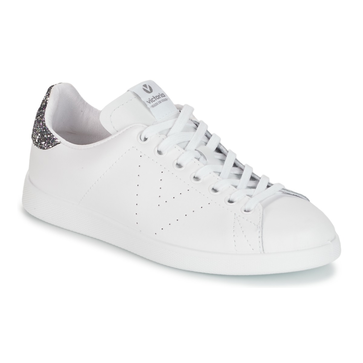 Παπούτσια Γυναίκα Χαμηλά Sneakers Victoria DEPORTIVO BASKET PIEL Άσπρο / Grey