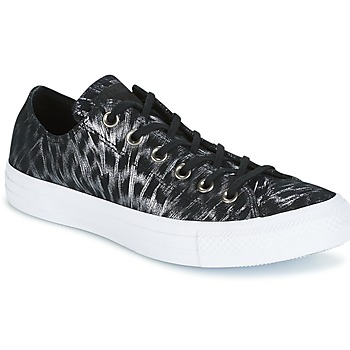 Παπούτσια Γυναίκα Χαμηλά Sneakers Converse CHUCK TAYLOR ALL STAR SHIMMER SUEDE OX BLACK/BLACK/WHITE Black / Άσπρο