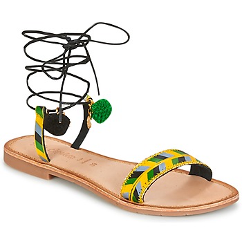 Παπούτσια Γυναίκα Σανδάλια / Πέδιλα Lola Espeleta EDWINA Green / Yellow / Black
