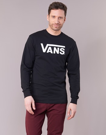 Υφασμάτινα Άνδρας Μπλουζάκια με μακριά μανίκια Vans VANS CLASSIC Black