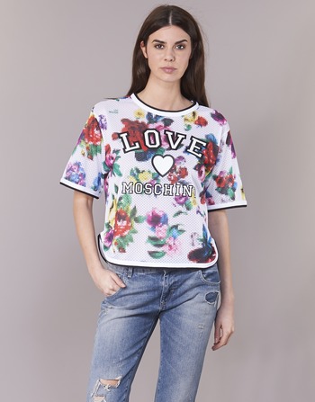 Υφασμάτινα Γυναίκα Μπλούζες Love Moschino W4G2801 Άσπρο / Multicolour