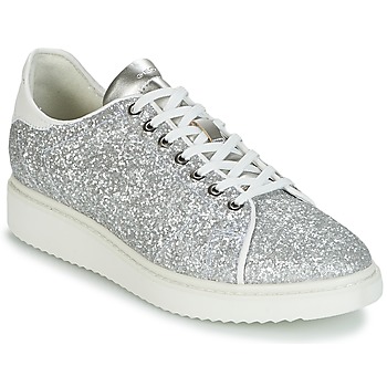 Παπούτσια Γυναίκα Χαμηλά Sneakers Geox D THYMAR C Silver / Άσπρο