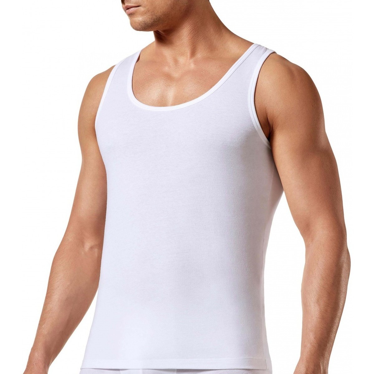 Υφασμάτινα Άνδρας Αμάνικα / T-shirts χωρίς μανίκια Impetus GO30024 26C Άσπρο