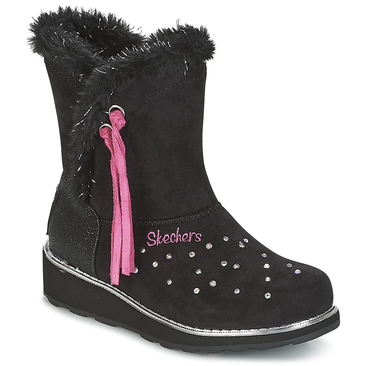 Παπούτσια Κορίτσι Snow boots Skechers SPARKLES Black / Ροζ