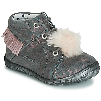Παπούτσια Κορίτσι Ψηλά Sneakers Catimini PEPITA Grey / Ροζ