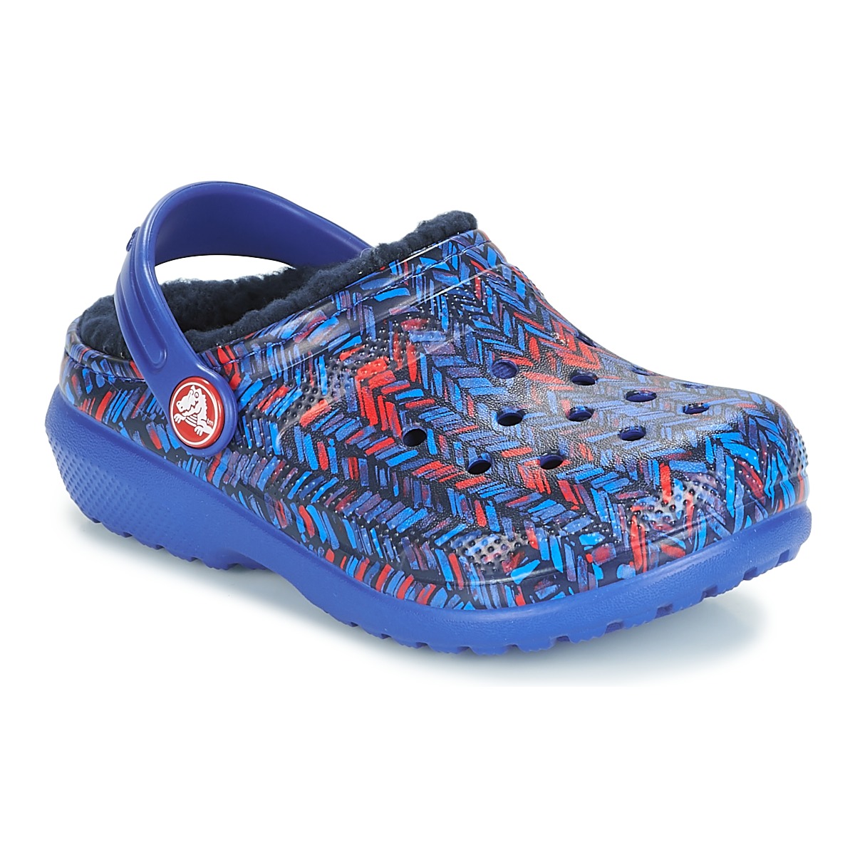 Παπούτσια Παιδί Σαμπό Crocs CLASSIC LINED GRAPHIC CLOG K Μπλέ