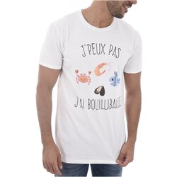 Υφασμάτινα Άνδρας T-shirt με κοντά μανίκια Les Tricolores J'PEUX PAS J'AI BOUILLABAISSE Άσπρο