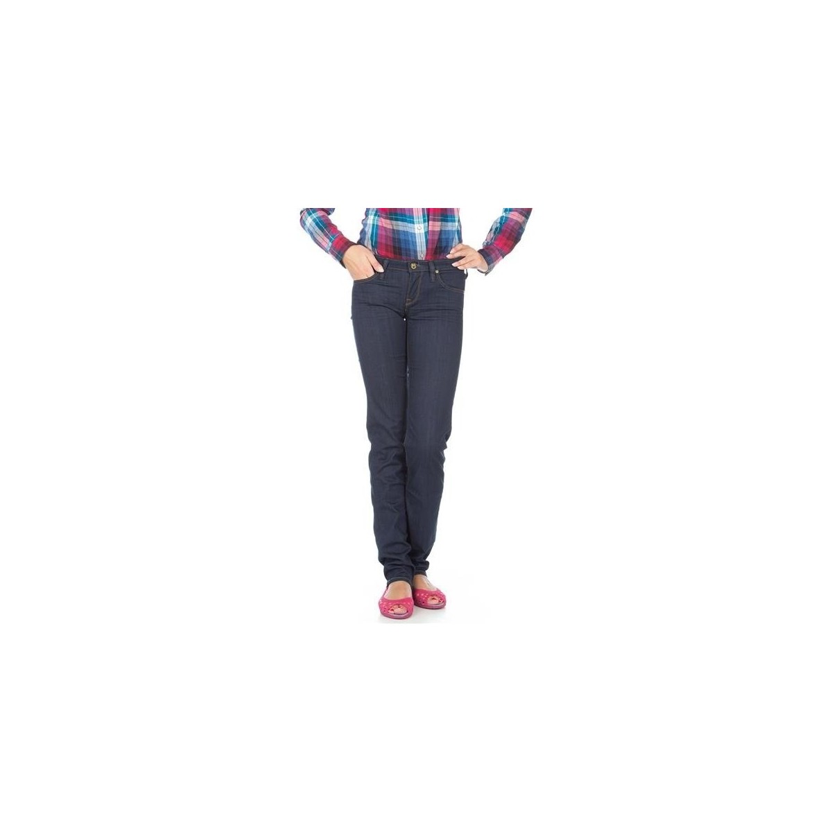 Υφασμάτινα Γυναίκα Skinny jeans Lee Jeans  Lynn Straight  L333EYCU Μπλέ