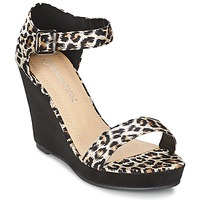 Παπούτσια Γυναίκα Σανδάλια / Πέδιλα Moony Mood IVONGA Black / Leopard