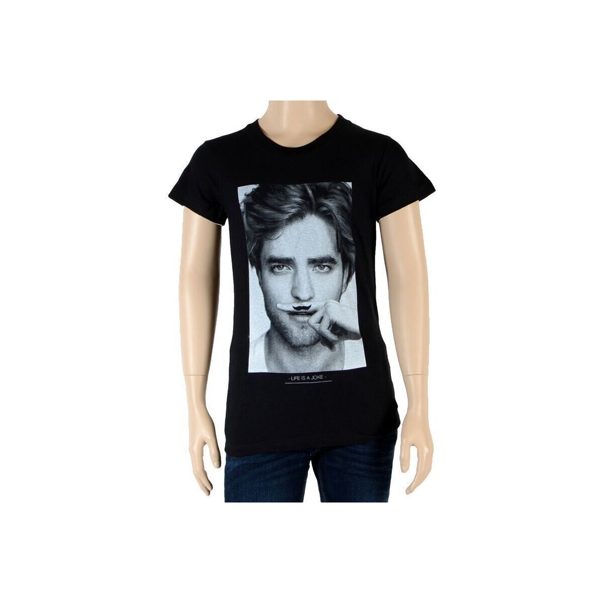 Υφασμάτινα Κορίτσι T-shirt με κοντά μανίκια Eleven Paris 28838 Black