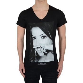 Υφασμάτινα Αγόρι T-shirt με κοντά μανίκια Eleven Paris 40293 Black