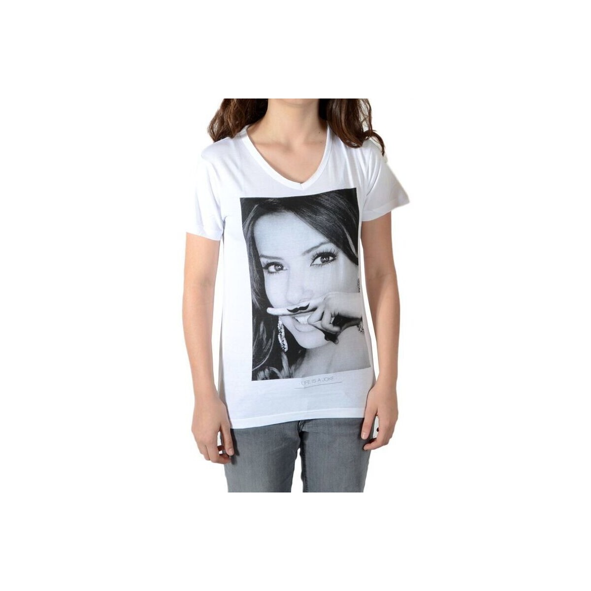 Υφασμάτινα Κορίτσι T-shirt με κοντά μανίκια Eleven Paris 40297 Άσπρο